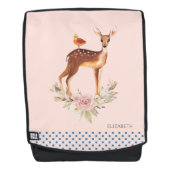 Cute Brown Waterverf Deer Rustic Rugtassen (Voorkant)