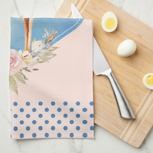 Cute Brown Waterverf Deer Rustic Theedoek (Quarter Fold)