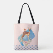 Cute Brown Waterverf Deer Rustic Tote Bag (Achterkant)