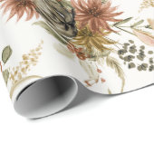 Cute Brown Waterverf Kerstlanddieren Cadeaupapier (Rol Hoek)