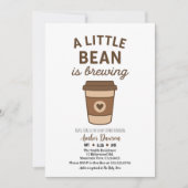 Cute Brown & White Neutral Coffee Baby Shower Anno Aankondiging (Voorkant)
