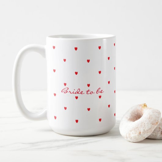 Cute Bruid Wordt Trouwhartige Bruiloft Geschenken Koffiemok (Met donut)