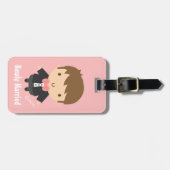 Cute bruidegomjongen in smoking bagagelabel (Voorkant horizontaal)