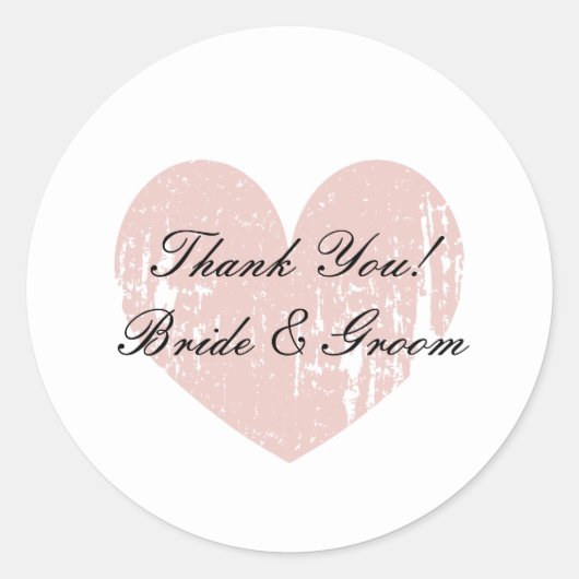 Cute bruiloft bedankt stickers | envelopsluiters (Voorkant)