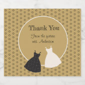 Cute Bruiloft Illustratie Sticker (Enkel label)