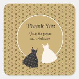 Cute Bruiloft Illustratie Sticker
