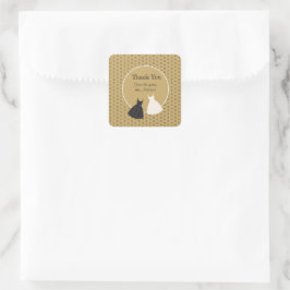Cute Bruiloft Illustratie Sticker