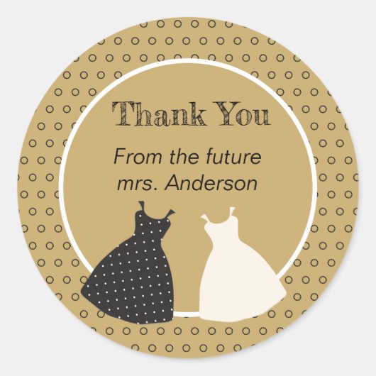 Cute Bruiloft Illustratie Sticker (Voorkant)