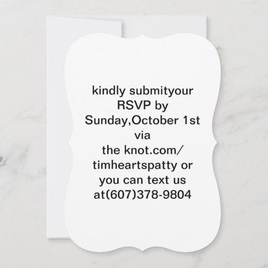 Cute bruiloft-uitnodiging kaart (Achterkant)