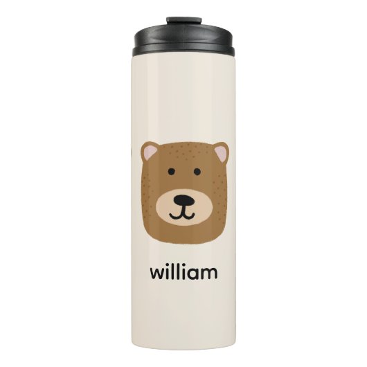 Cute bruine beer thermosbeker (Voorkant)