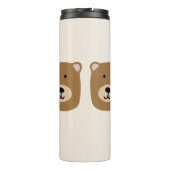 Cute bruine beer thermosbeker (Achterkant)