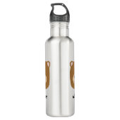 Cute bruine beer waterfles  (Achterkant)