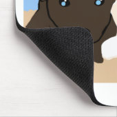 Cute bruine en witte Labradoor puppy kunst cadeaus Muismat (Hoek)