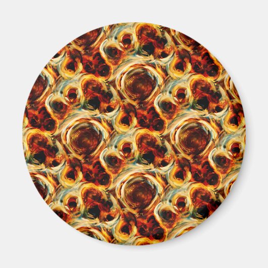 Cute bruine naadloze vlekpatroon werpkussen lu magneet (Voorkant)