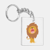 Cute Brullende Cartoon Leeuw Acrylen Sleutelhanger (Voorkant Links)