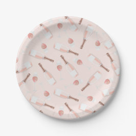 Cute Brunch en Bubble Champagne Pattern Papieren Bordje
