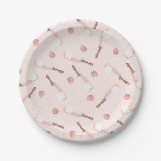 Cute Brunch en Bubble Champagne Pattern Papieren Bordje (Voorkant)