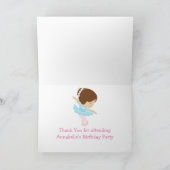 Cute Brunette Ballerina Bedankkaart (Binnen)