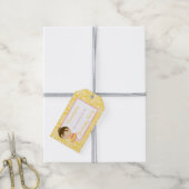 Cute Brunette Ballerina "Bedankt" Gift Label Cadeaulabel (Met Touw)