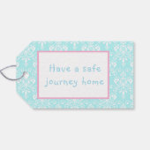 Cute Brunette Ballerina "Bedankt" Gift Label Cadeaulabel (Achterkant Horizontaal)