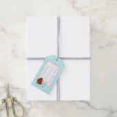 Cute Brunette Ballerina "Bedankt" Gift Label Cadeaulabel (Met Touw)