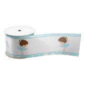 Cute Brunette Ballerina Gift Satijnen Lint (Spoel)