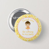 Cute Brunette Ballerina 'Ik ben naar toe gegaan' Ronde Button 5,7 Cm (Voorkant /achterkant)