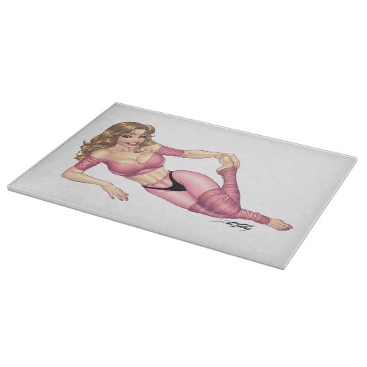 Cute Brunette in Tights Ready for Work Out Snijplank (Hoek)