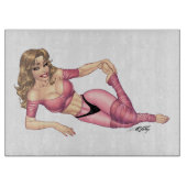 Cute Brunette in Tights Ready for Work Out Snijplank (Voorkant)