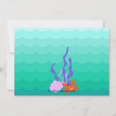 Cute Brunette Mermaid Birthday Invitation Kaart (Achterkant)