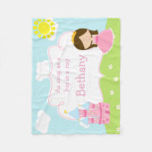 Cute Brunette Our Little Princess Fleece Deken (Voorkant)