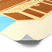 Cute Brunette Pirate Girl in Pink Birthday Poster (Hoek)