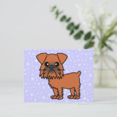 Cute Brussels Griffon Cartoon Briefkaart (Staand voorkant)