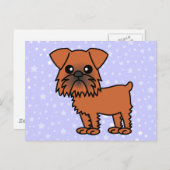 Cute Brussels Griffon Cartoon Briefkaart (Voorkant / Achterkant)