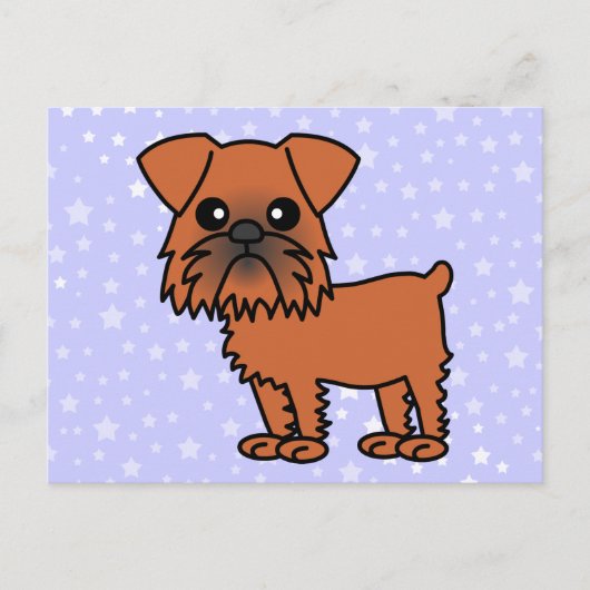 Cute Brussels Griffon Cartoon Briefkaart (Voorkant)