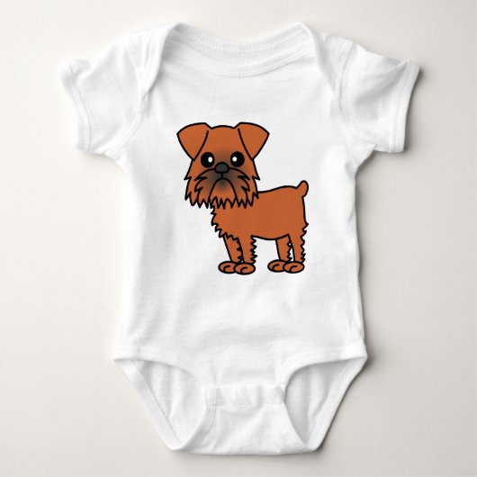 Cute Brussels Griffon Cartoon Romper (Voorkant)