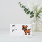 Cute Brussels Griffon Dog Visitekaartje (Staand voorkant)