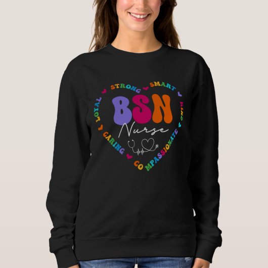 Cute BSN Nurse Appreciation Nursing School Trui (Voorkant)