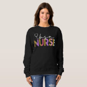 Cute Bsn Zurse Afstuderen Rn Leopard Bachelors Nur Trui (Voorkant volledig)