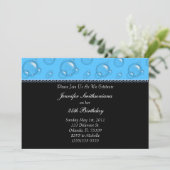 Cute Bubble Birthday Party Invitation Kaart (Staand voorkant)