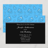 Cute Bubble Birthday Party Invitation Kaart (Voorkant / Achterkant)