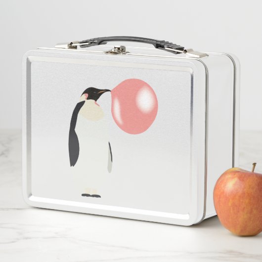 Cute Bubble Gum Penguin Blowble Bubble (In situ)