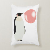Cute Bubble Gum Penguin Blowble Bubble Accent Kussen (Voorkant(Verticaal))