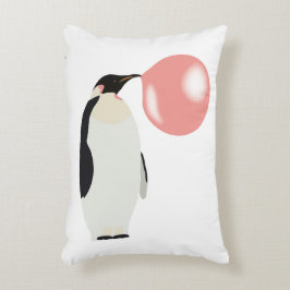 Cute Bubble Gum Penguin Blowble Bubble Accent Kussen