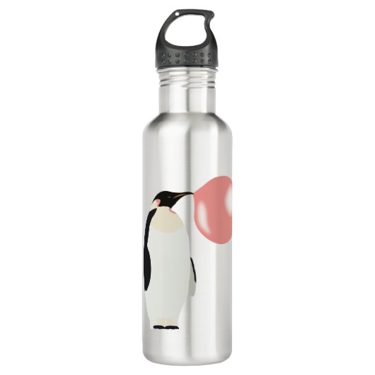Cute Bubble Gum Penguin Blowble Bubble Waterfles (Voorkant)