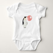 Cute Bubble Gum Pinguïn Blaast Bubbel Romper (Voorkant)