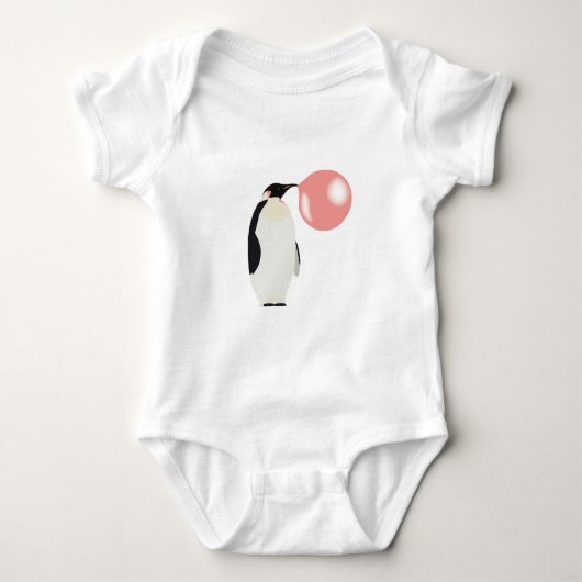 Cute Bubble Gum Pinguïn Blaast Bubbel Romper (Voorkant)