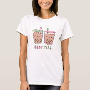 Cute Bubble Tea Beste Theeën Beste Vriendin T-Shir T-shirt