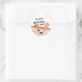 Cute Bubble Tea Boba Birthday Party Ronde Sticker (Tas)