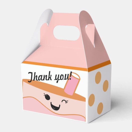 Cute Bubble Tea Boba Party Bedankdoosjes (Achterkant)